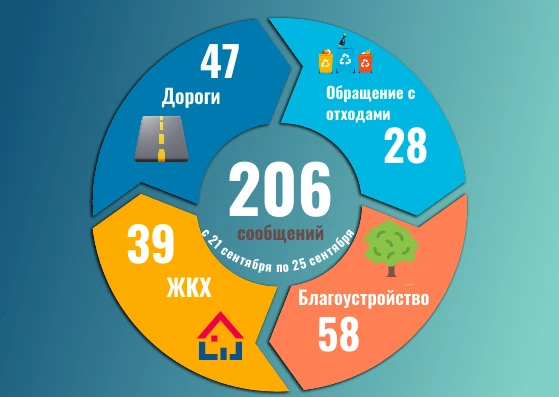 На этой неделе в Муниципальный центр Управления города Челябинска поступило 206 сообщен...