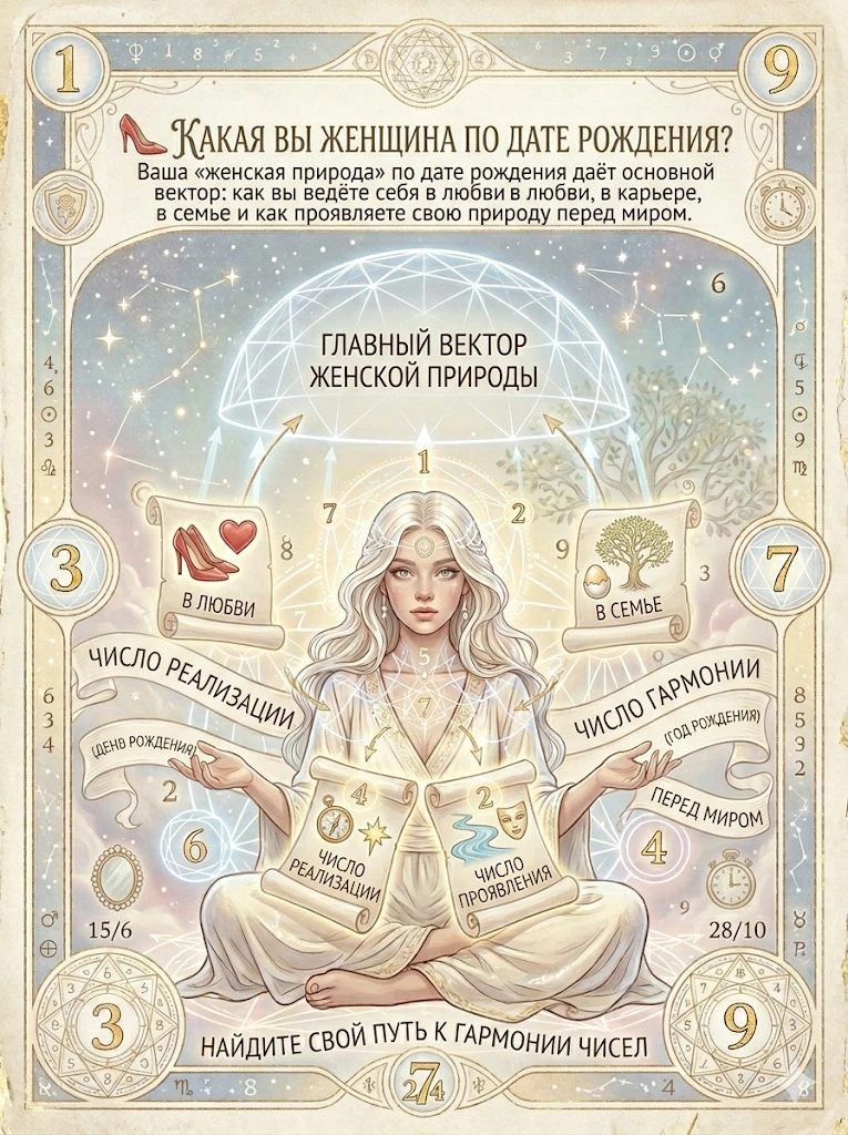 👠 КАКАЯ ВЫ ЖЕНЩИНА ПО ДАТЕ РОЖДЕНИЯ?