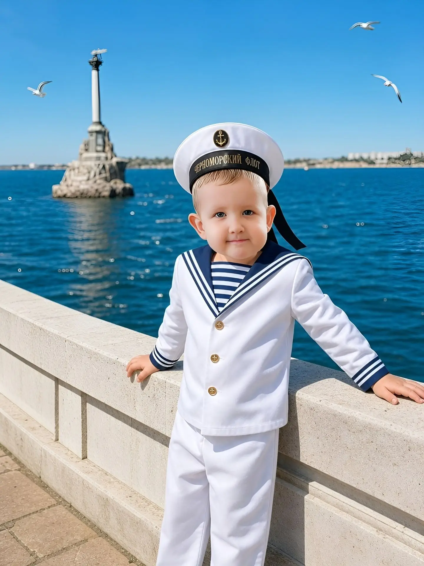 Наши парни к завтрашнему празднику готовы! ⚓️ 

Морская форма мальчишкам очень к лицу. 

С наступающ