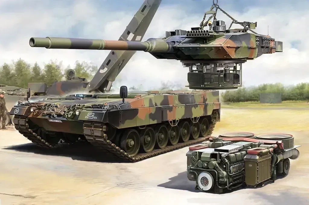 Trumpeter представила крупномасштабную модель немецкого основного танка Leopard 2A6 в м...