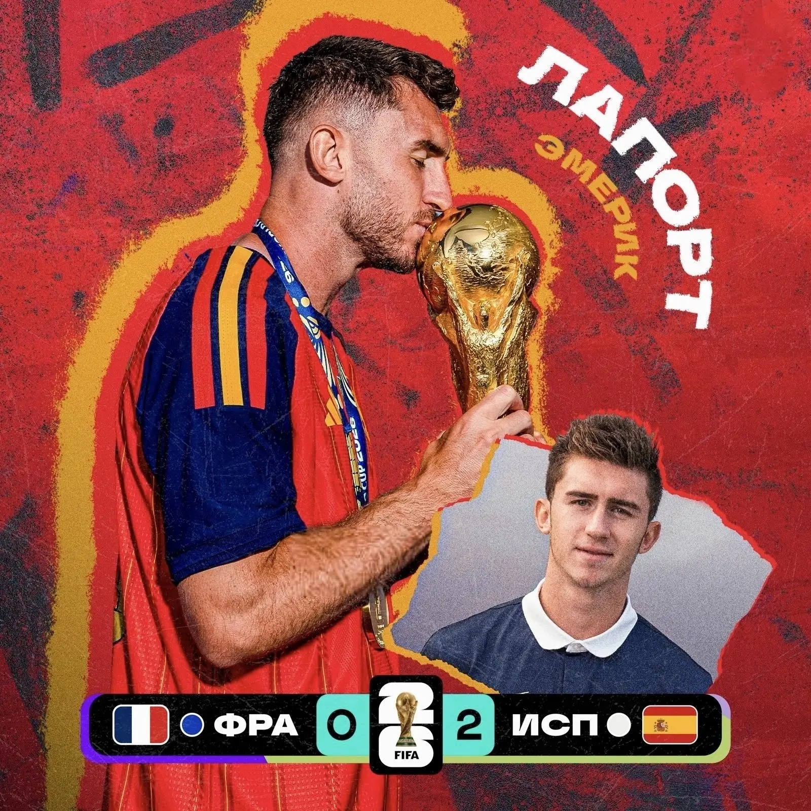 🇪🇸 Сменил сборную, выбил бывшую и выиграл ЧМ. Лапорт – скрытый герой ЧМ

Эмерик Лапорт до 21 года 