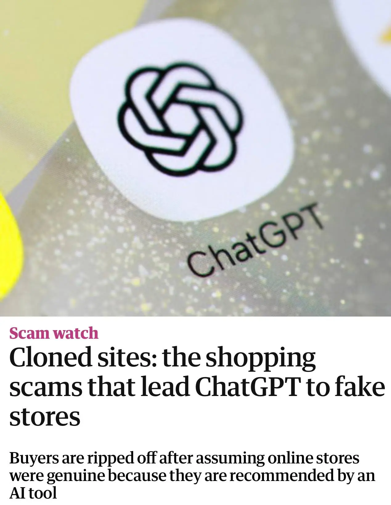 👾 ChatGPT может отправить вас на сайт мошенников: журналисты The Guardian провели небольшое исследо