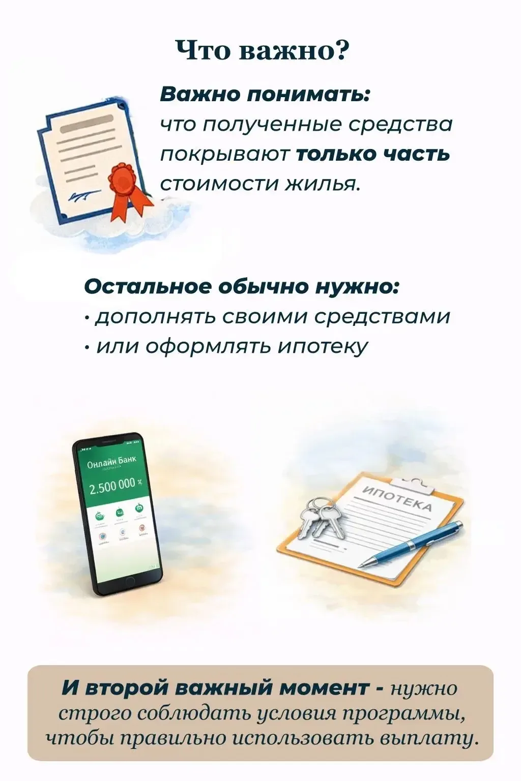 💰 Получили субсидию или жилищный сертификат? Самое сложное только начинается.  Кажется, что деньги у