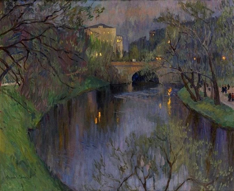 🎨 «Сумерки в Риге» (1920-е) — камерный пейзаж Николая Богданова-Бельского, написанный ...