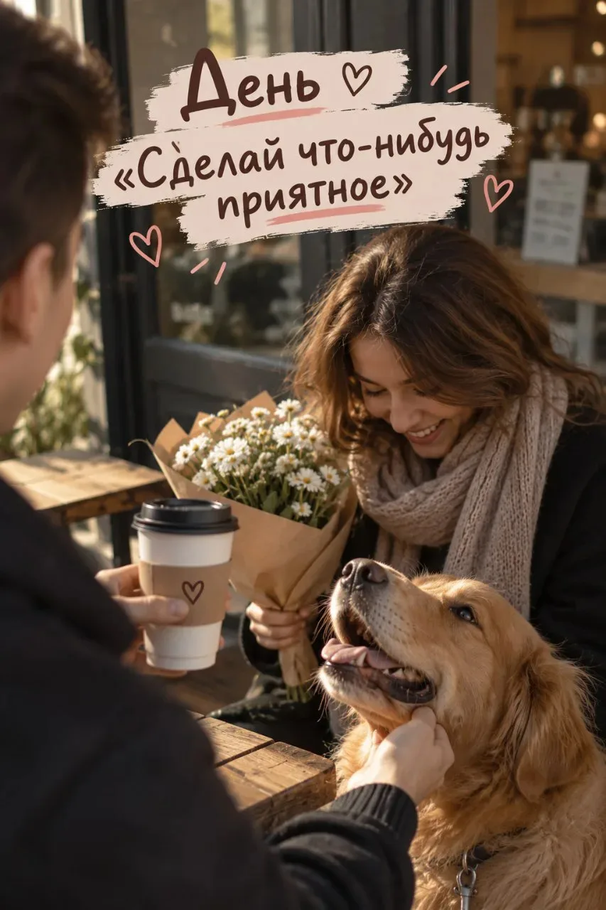 ☕ День «Сделай что-нибудь приятное»: повод порадовать близких