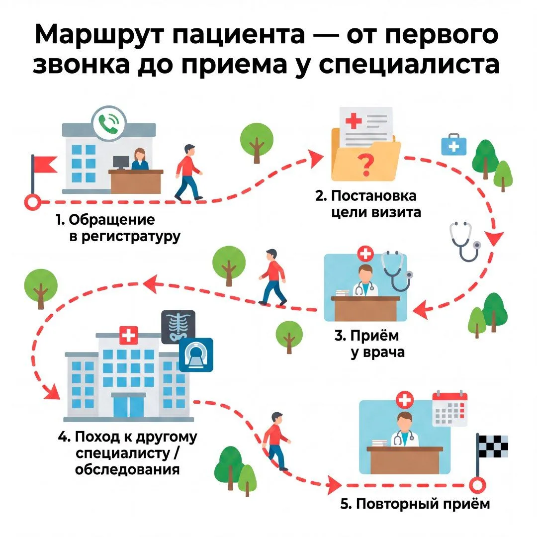 С чего начинается визит к врачу? 👩‍⚕️