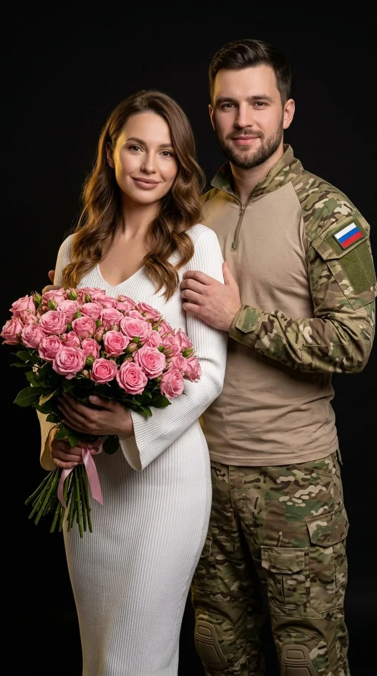 На чёрном фоне розы. Тишина.