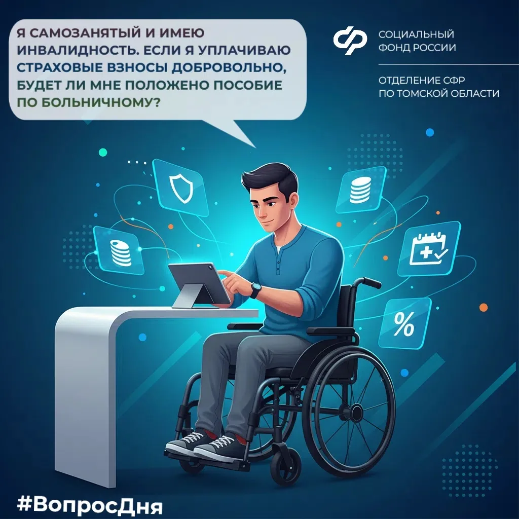 Вопрос дня: «Я самозанятый и имею инвалидность. Если я уплачиваю страховые взносы добровольно, будет