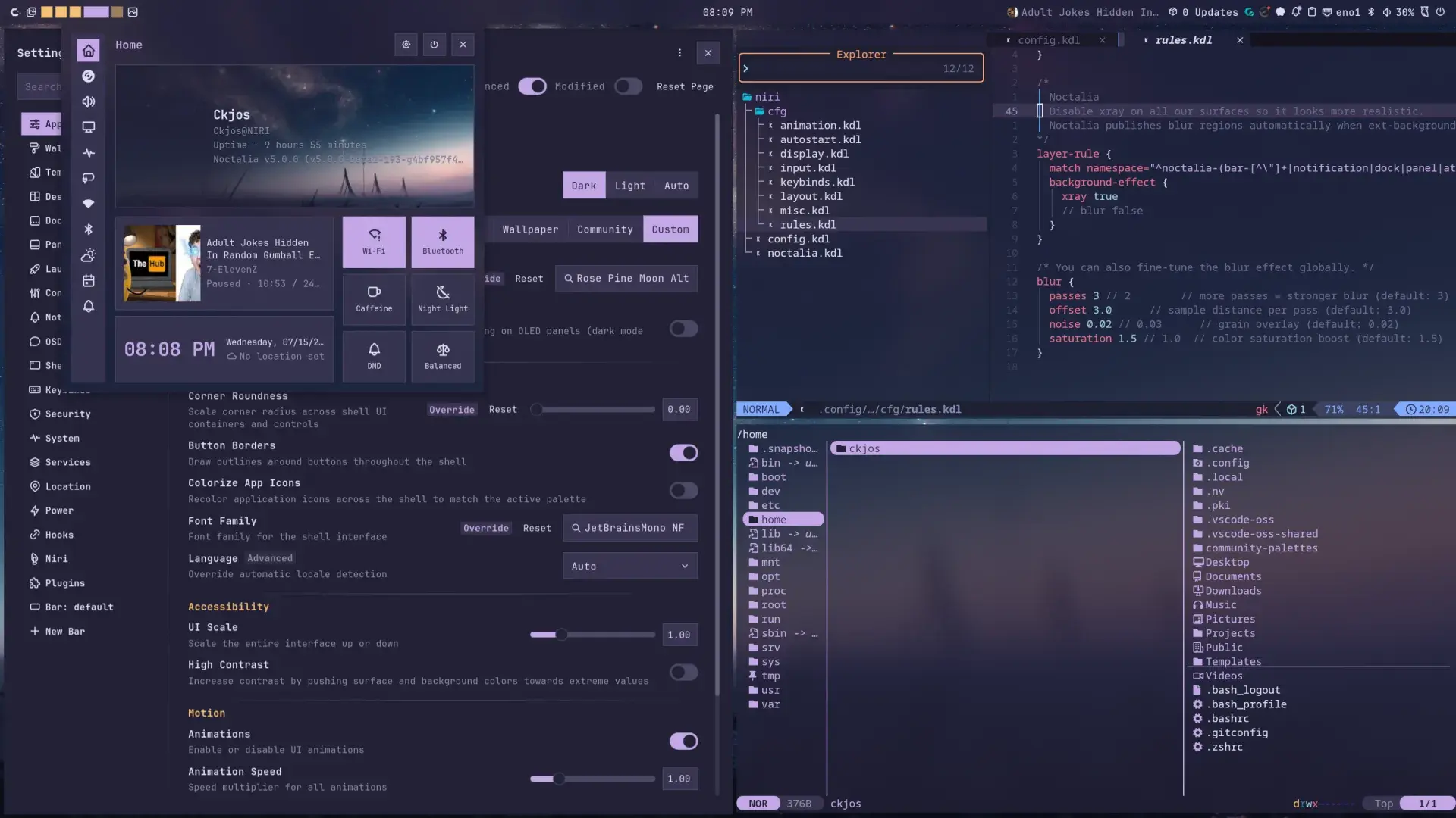 Релиз Noctalia 5.2.