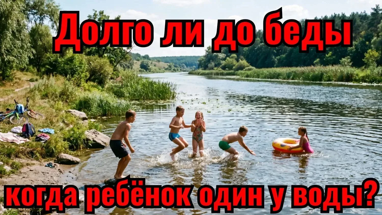 Долго ли до беды, когда ребёнок один у воды?

Уважаемые родители, Администрация Артемовского муницип