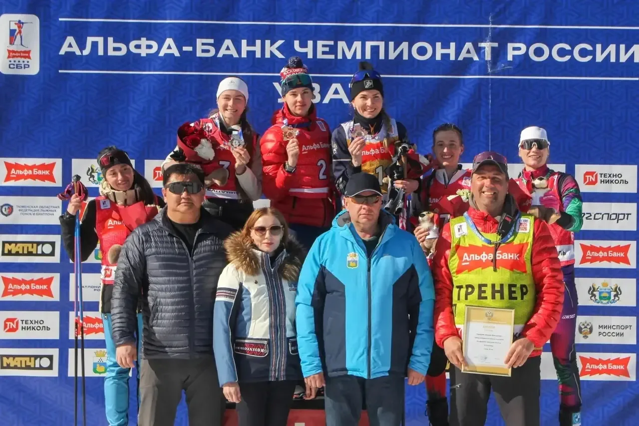 Виктория Сливко бронзовая призерка Чемпионата России  В Увате на биатлонном центре имени А.И. Тихоно