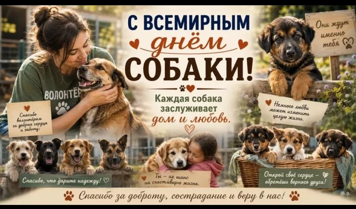 🐕💛 Сегодня, 2 июля, — Всемирный день собак!

Эти преданные, весёлые и невероятно любящие создания 