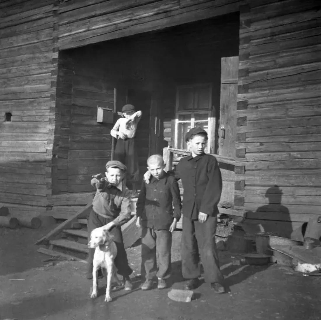 Снимок сделан во дворе усадьбы на Фрунзе, 43. 1953 год