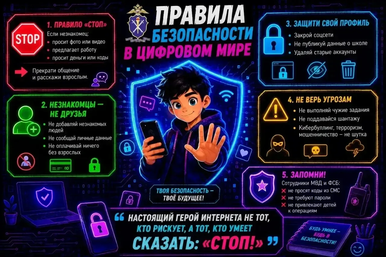 ❗Правила безопасности в цифровом мире