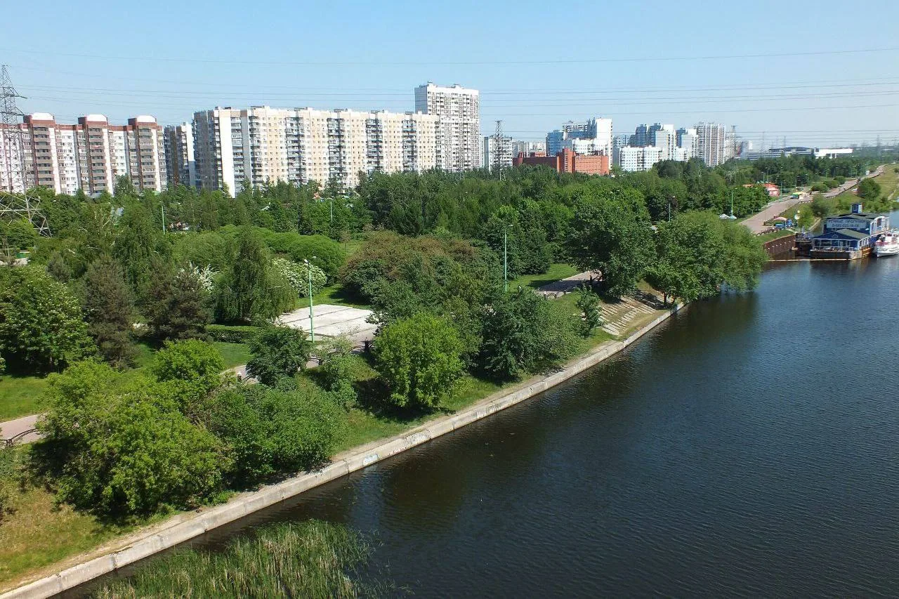 Вид с высоты птичьего полета на парк 850-летия Москвы 🕊 🌿