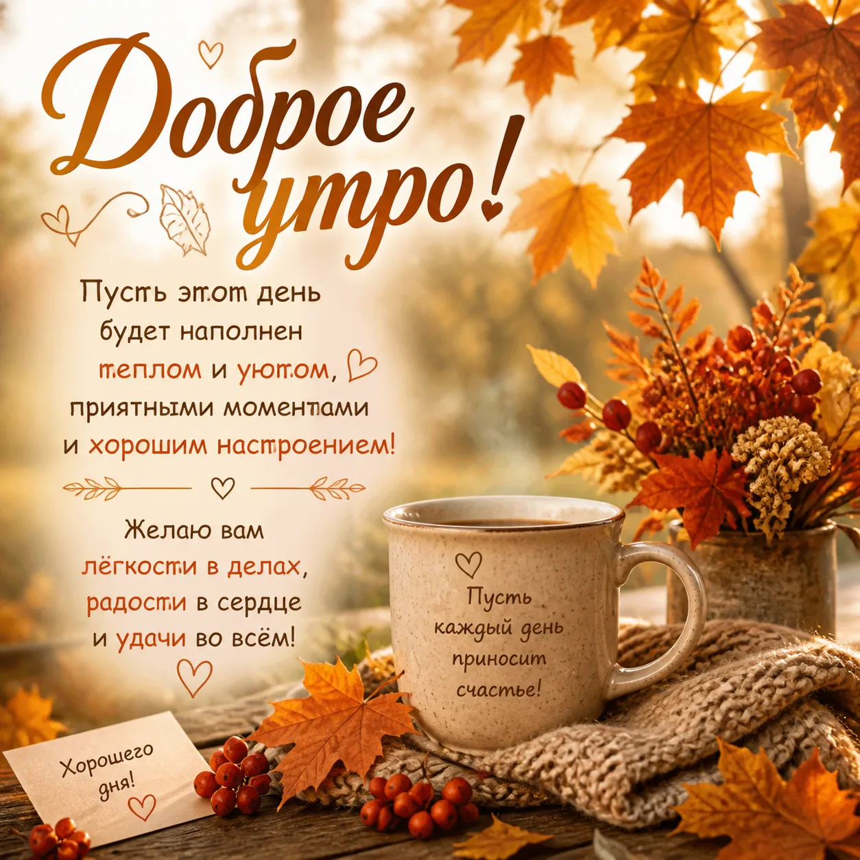 🍂 Доброе осеннее утро, дорогие друзья! ☀️