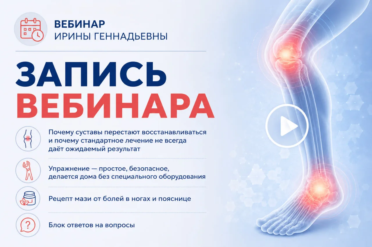 Почему суставы продолжают разрушаться, даже если вы лечитесь годами?  Если вы пропустили вебинар док