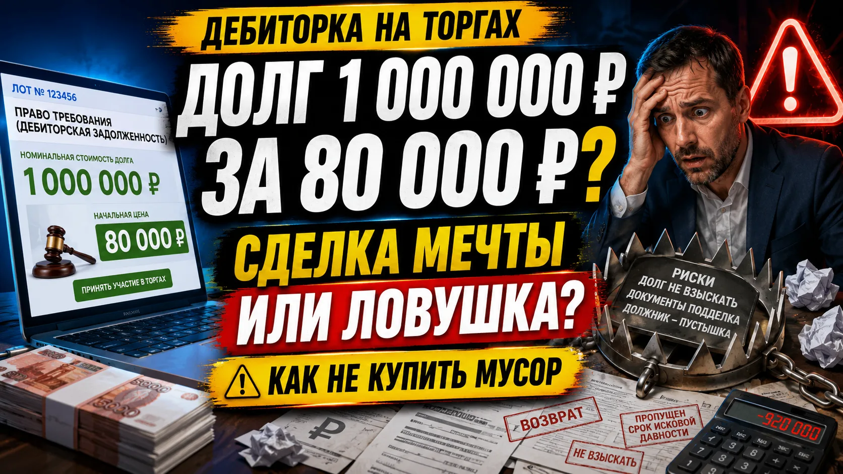 Долг на 1 000 000 ₽ за 80 000 ₽. Сделка мечты или ловушка новичка?