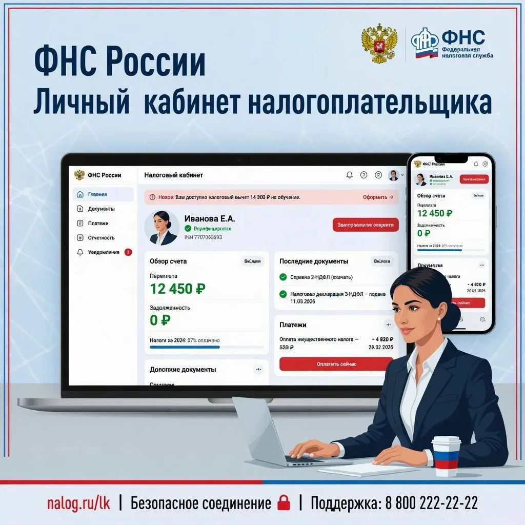 Важная информация для налогоплательщиков!
С 2026 года налоговые уведомления по налогу на имущество ф