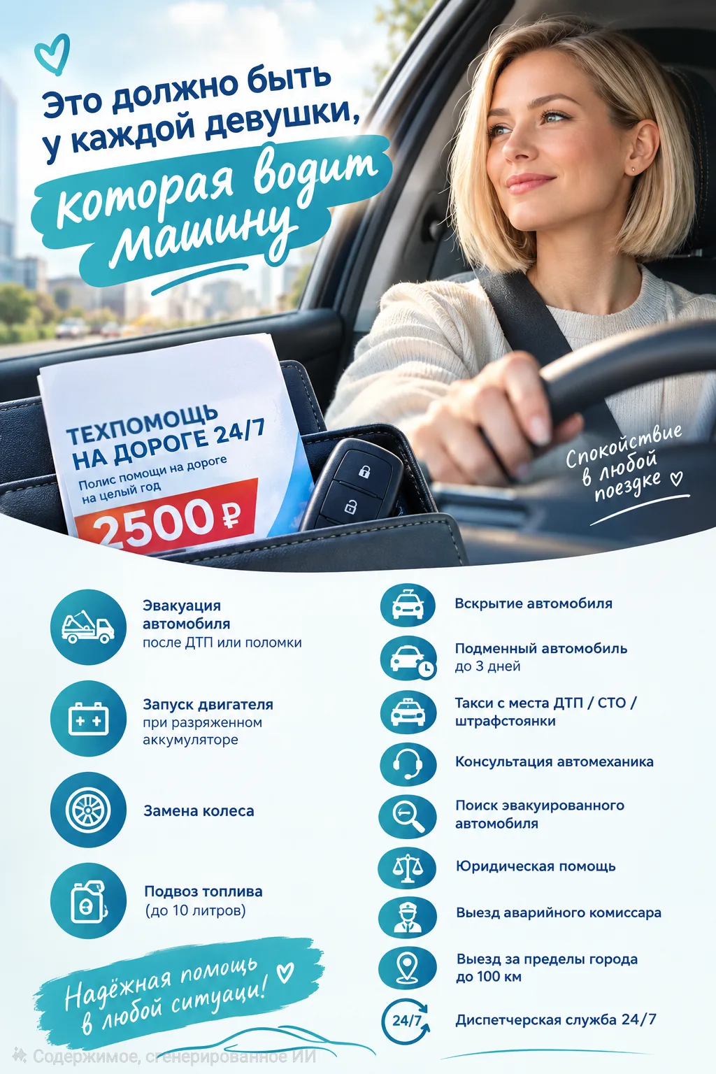 Это должно быть у каждой девушки которая водит автомобиль 😉