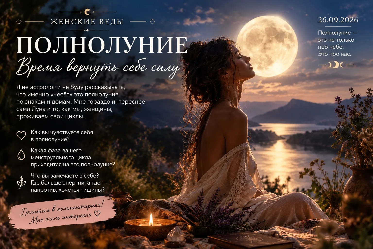 🌕 ПОЛНОЛУНИЕ - ВРЕМЯ ВЕРНУТЬ СЕБЕ СИЛУ