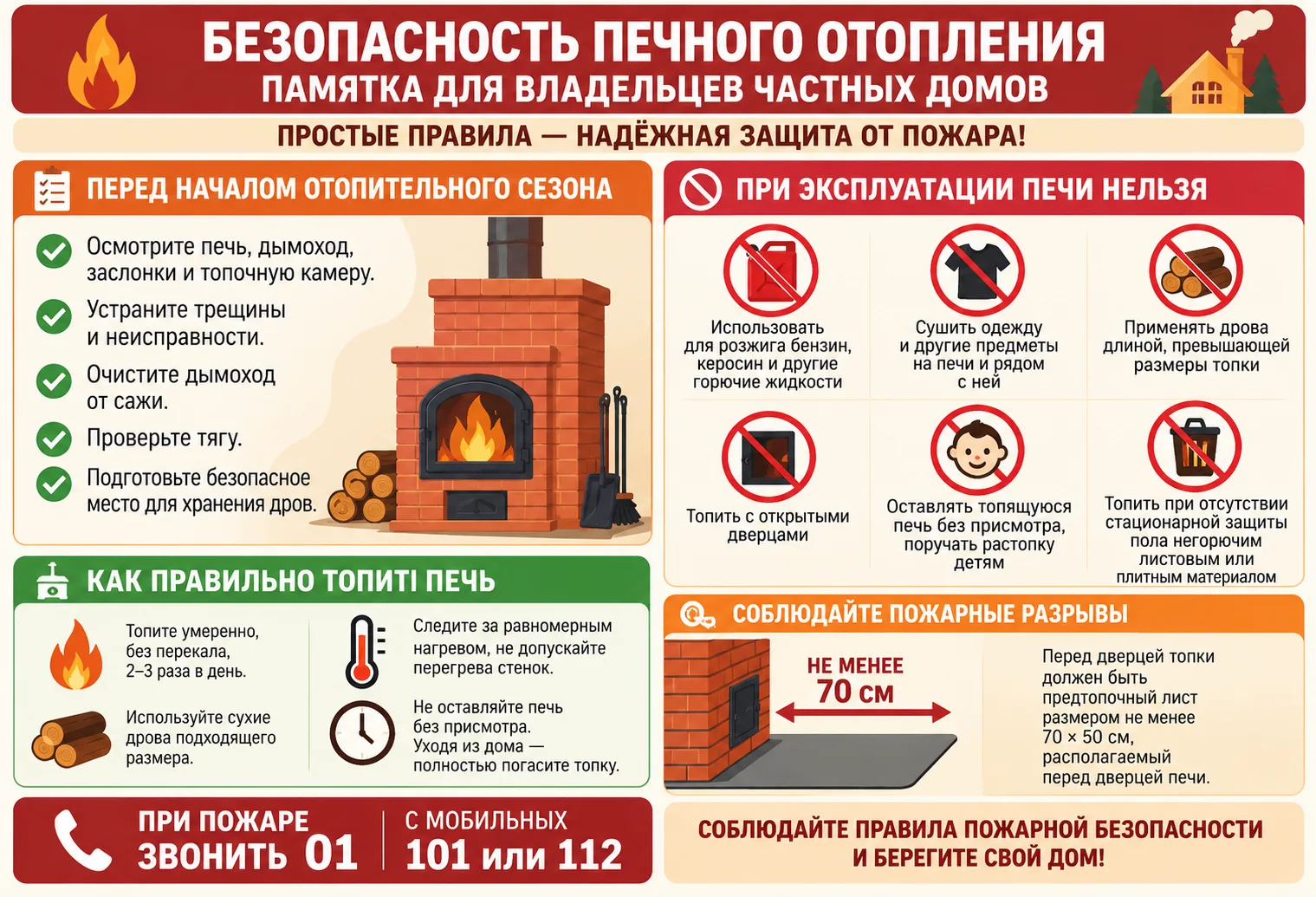 🔥🏠Безопасность печного отопления