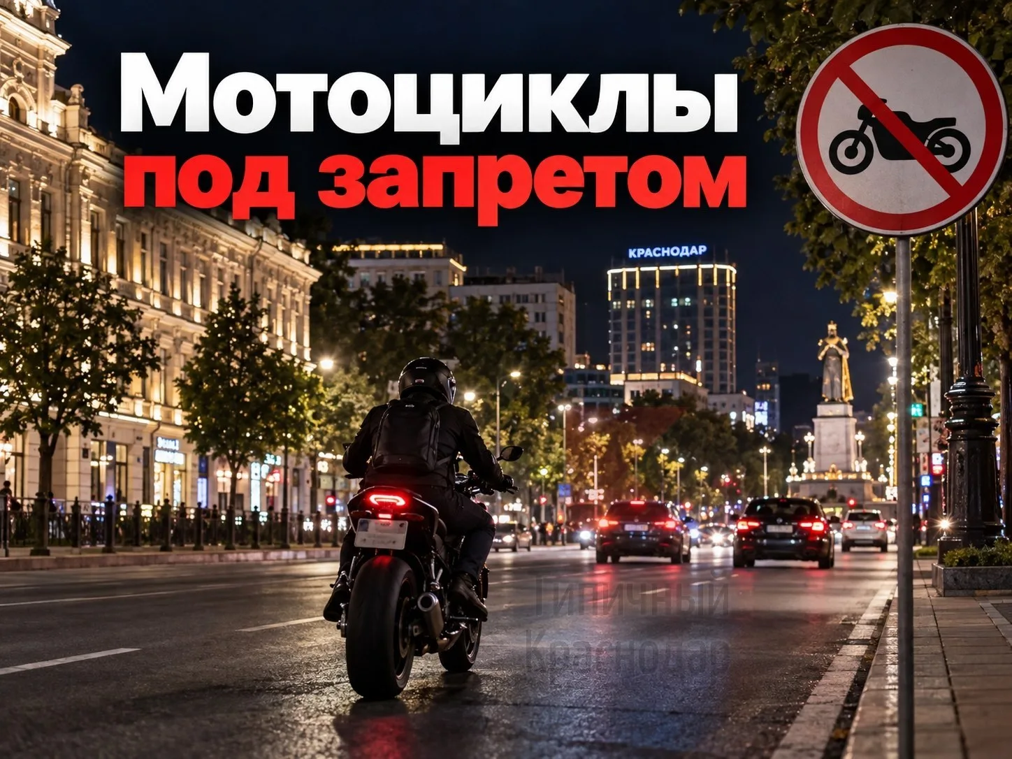 ⚡️Ночные поездки на мотоциклах хотят ограничить в Краснодаре