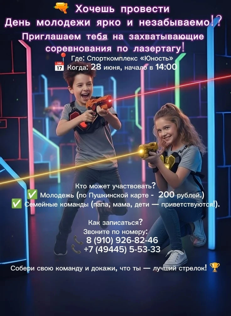Приглашаем ярко и позитивно встретить День молодёжи!!! 💥💥💥