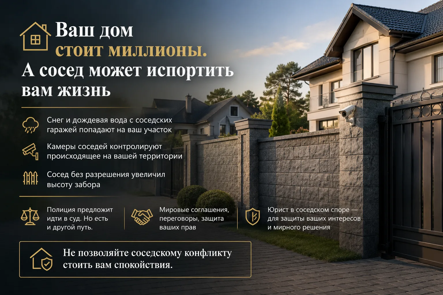 🏡 Ваш дом стоит миллионы. А сосед может испортить вам жизнь