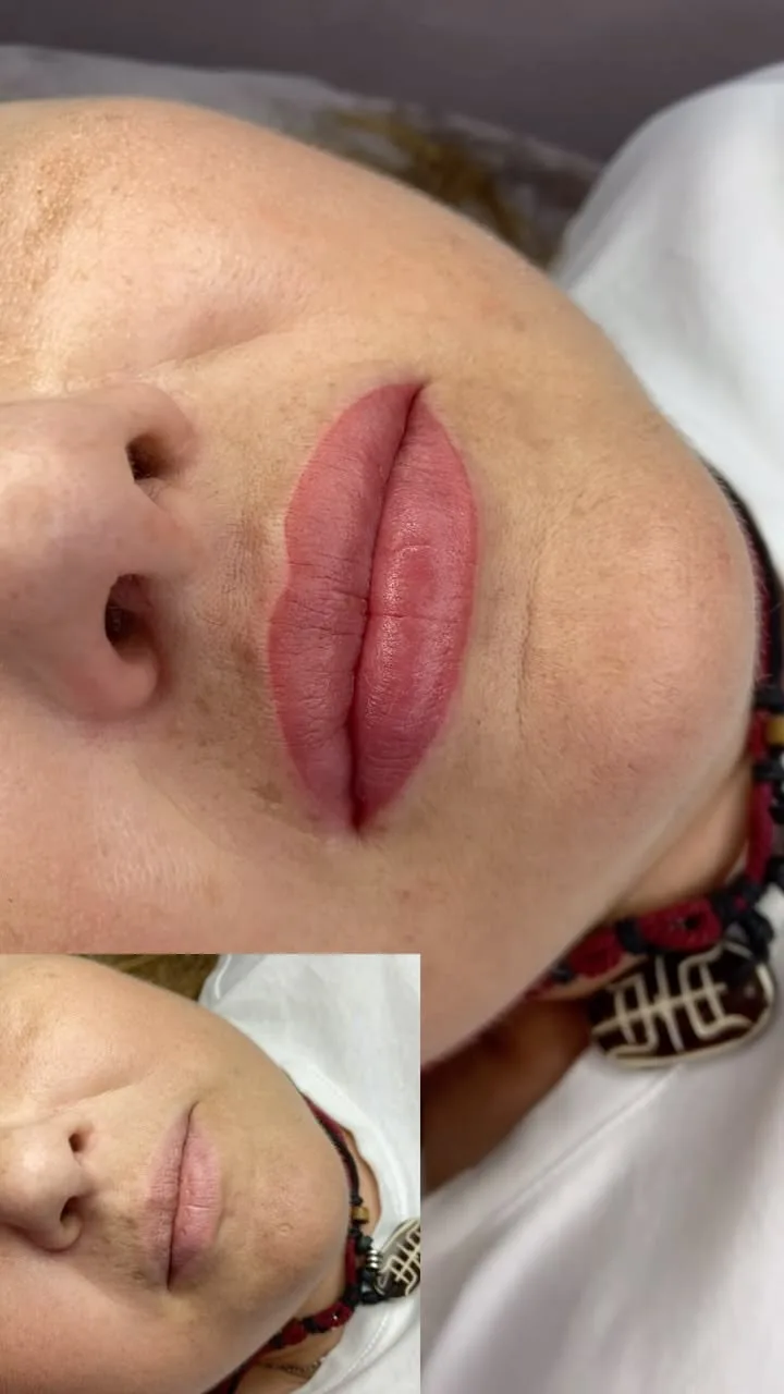 Перманентный макияж губ  сразу после процедуры 💄5500 ₽