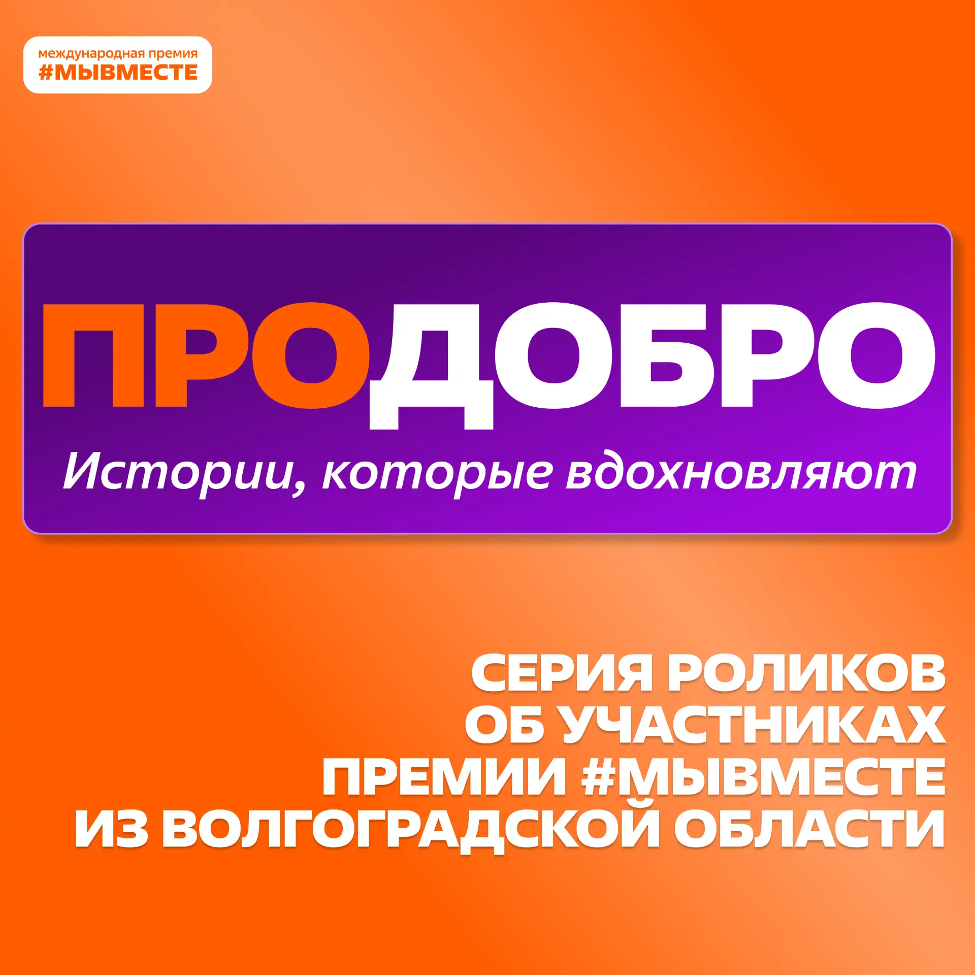 🔥Волгоградская область рассказывает о своих участниках Премии #МЫВМЕСТЕ