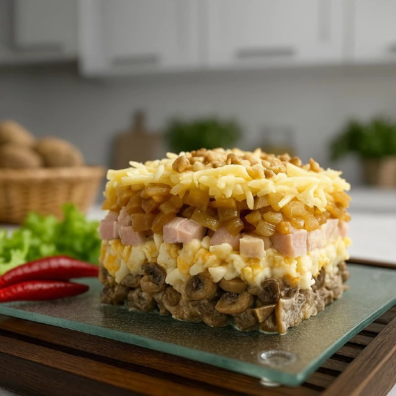 ЭТОТ САЛАТ — НАСТОЯЩИЙ КОРОЛЕВСКИЙ ВКУС! 👑💛 ПРОСТОЙ, СЫТНЫЙ И БЕЗУМНО АРОМАТНЫЙ — ТАКИЕ ГОТОВЯТ ДЛ