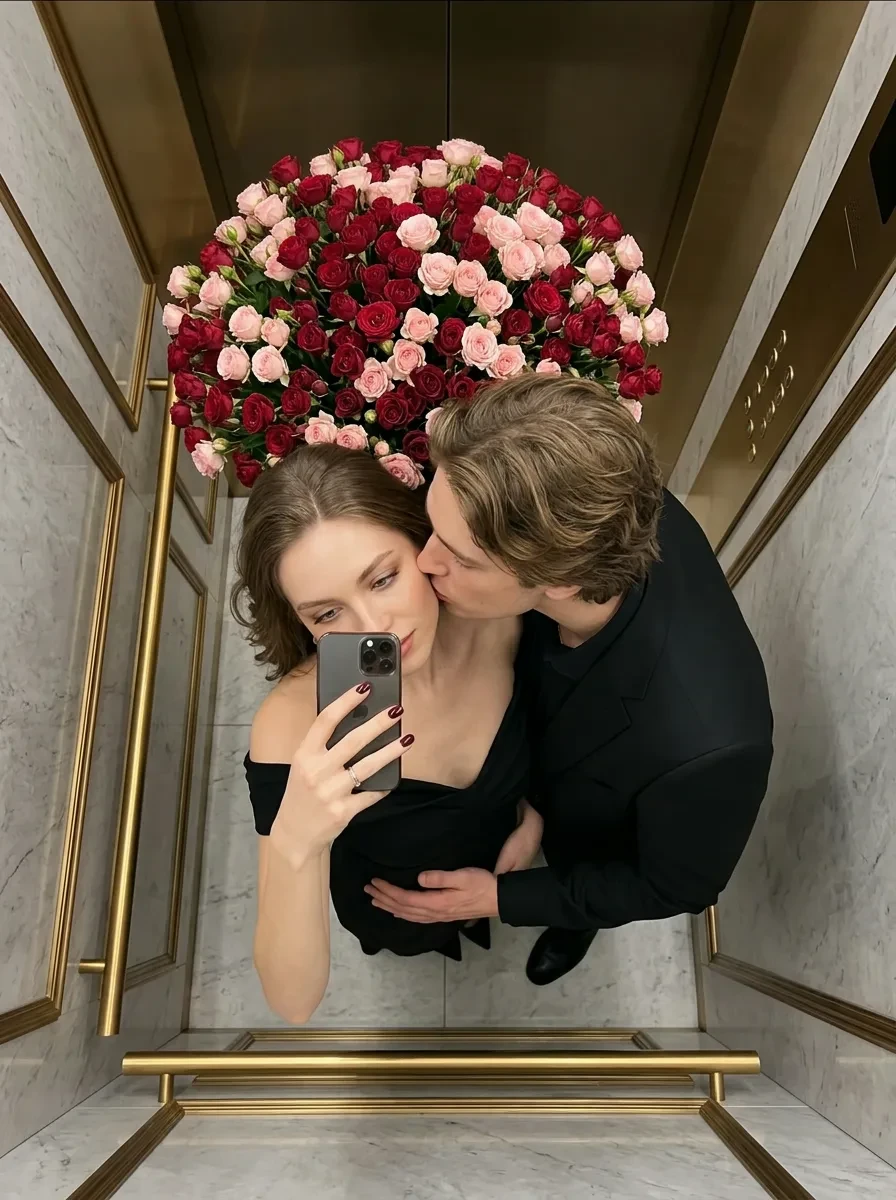 БУКЕТ ОТ ТВОЕГО ЧЕЛОВЕКА В ЛИФТЕ🌹