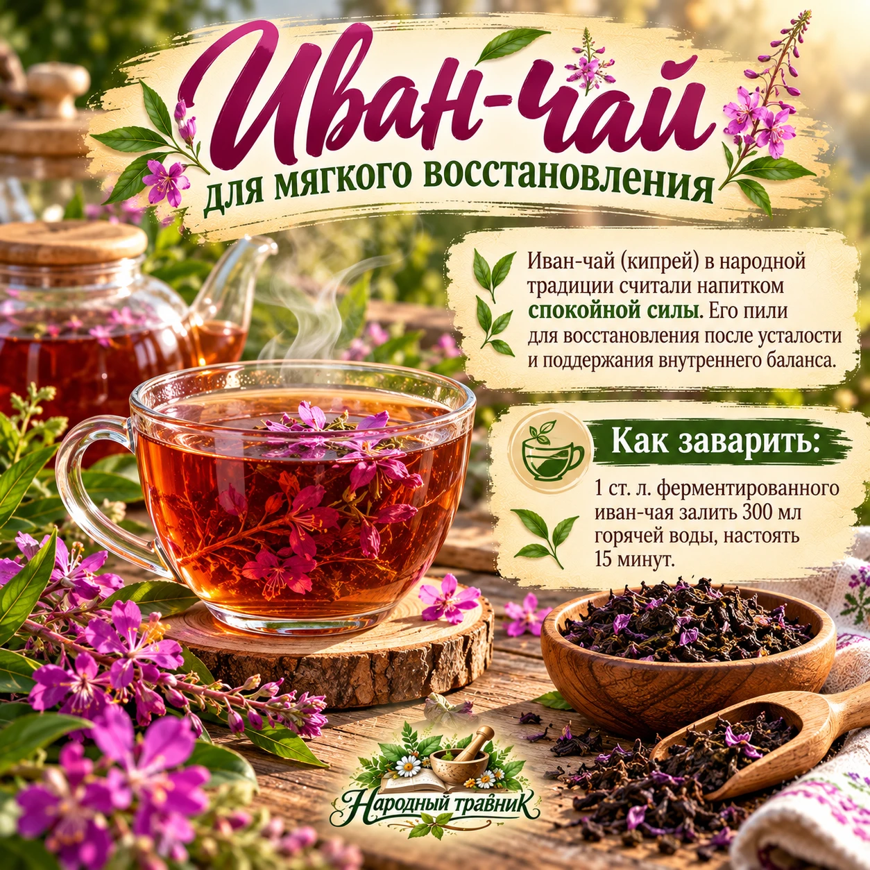 Иван-чай для мягкого восстановления🌱
