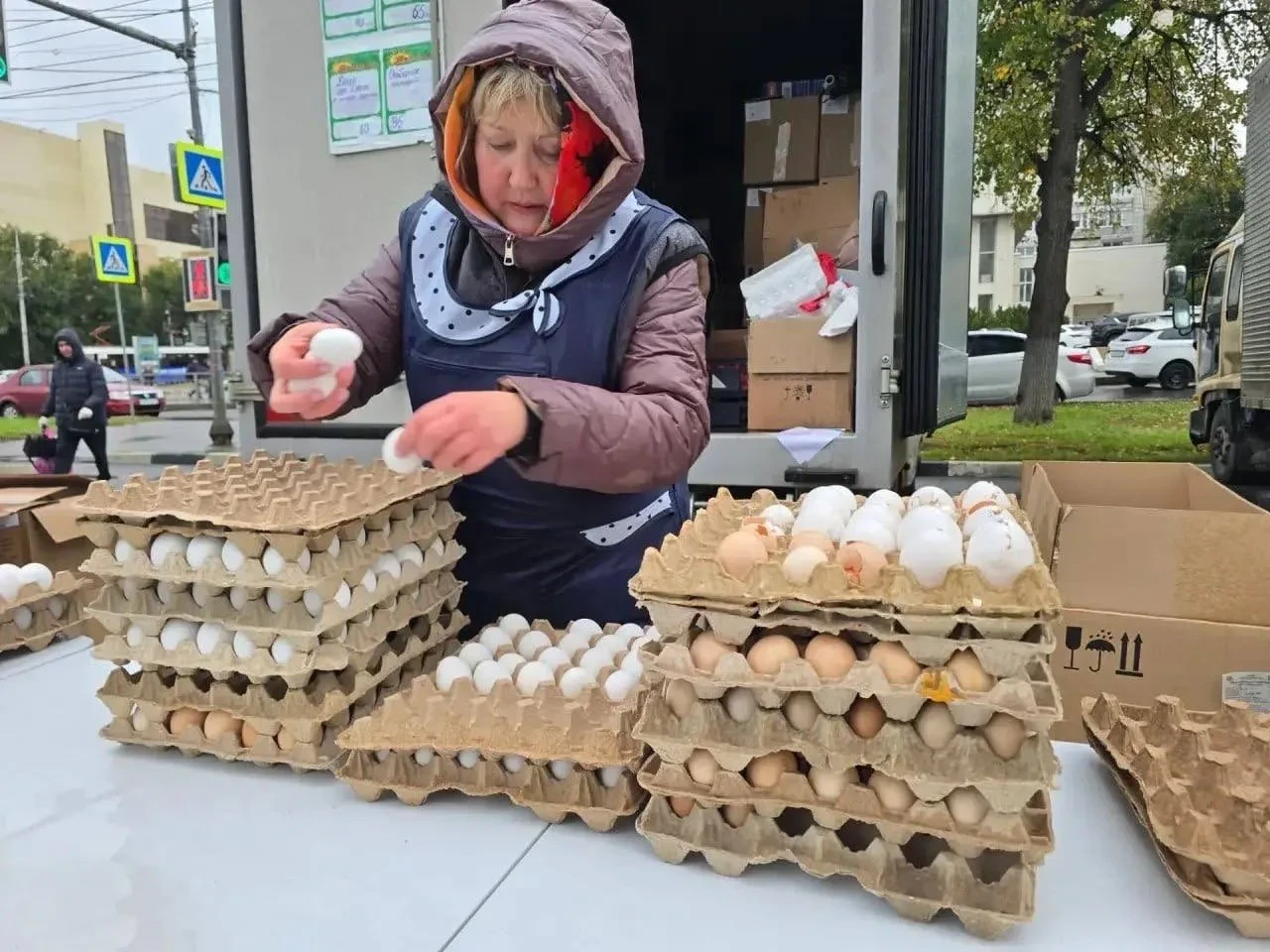 На улице Минаева в Ульяновске прошла вторая осенняя продовольственная ярмарка