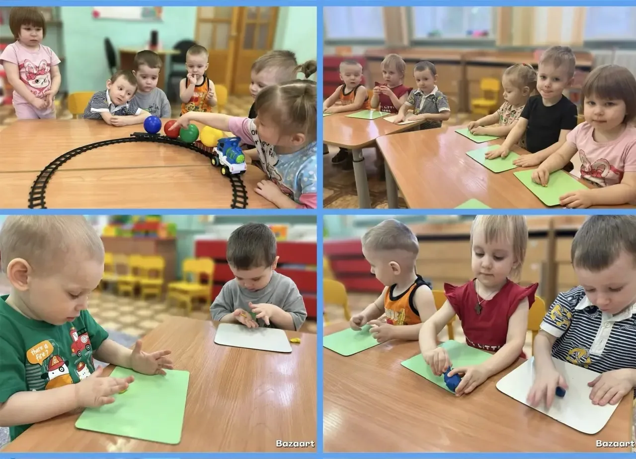 👶🎨 Маленькие творцы из «Капельки» радуются новому приключению! 🚂