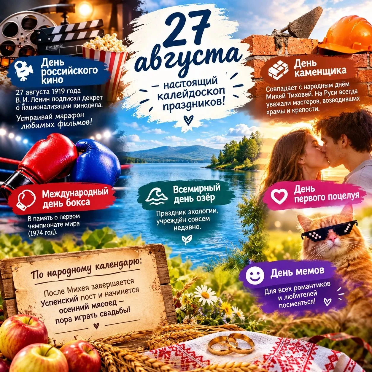27 августа 2026 года — это настоящий калейдоскоп праздников!
