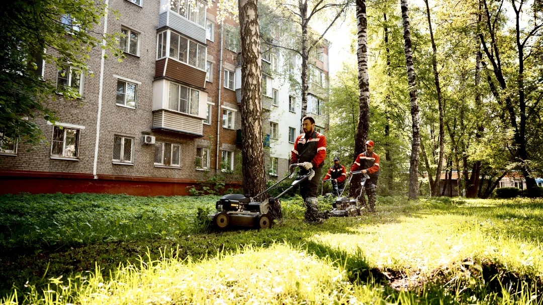 🌿 С середины мая в Подмосковье приступили  к сезонному покосу травы  В первую очередь окашивают прид
