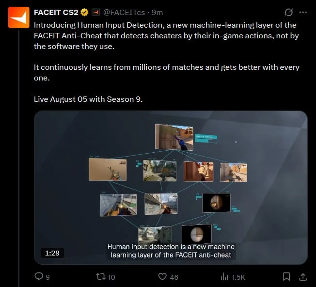 🏆 ОБНОВА АНТИЧИТА НА FACEIT — платформа выкатит апдейт уже 5 августа.