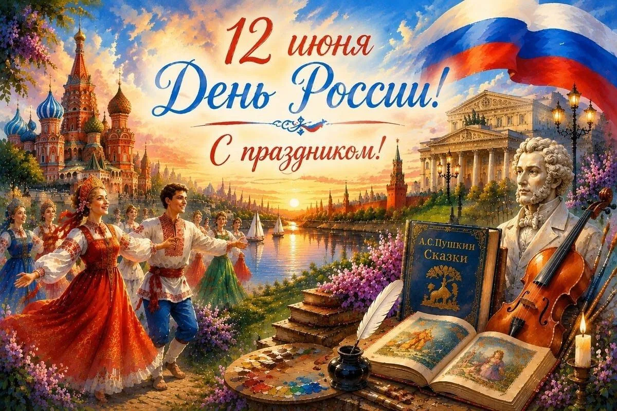 🇷🇺  Дорогие друзья! Поздравляем вас с Днём России!

📚  Наша страна — это не только бескрайние про
