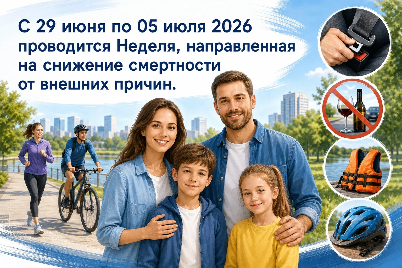 С 29 июня по 05 июля 2026 проводится Неделя, направленная на снижение смертности от вне...