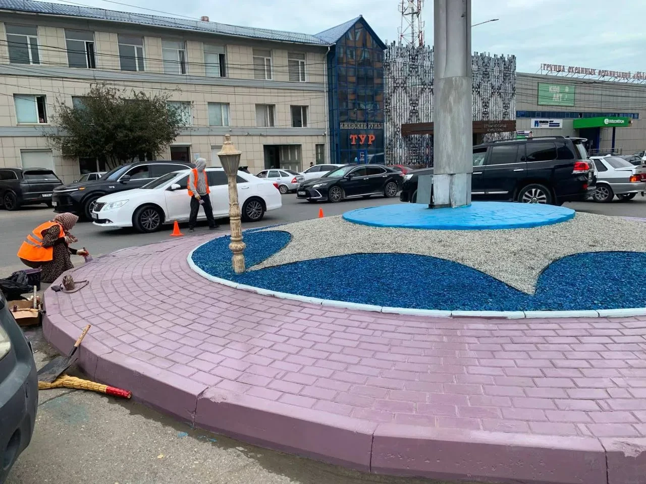 В Махачкале обновили транспортное кольцо на проспекте Петра Первого