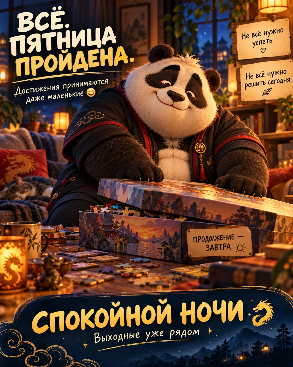 🌙 Пятница подходит к финишу. И знаете, вечером совершенно не обязательно становиться л...