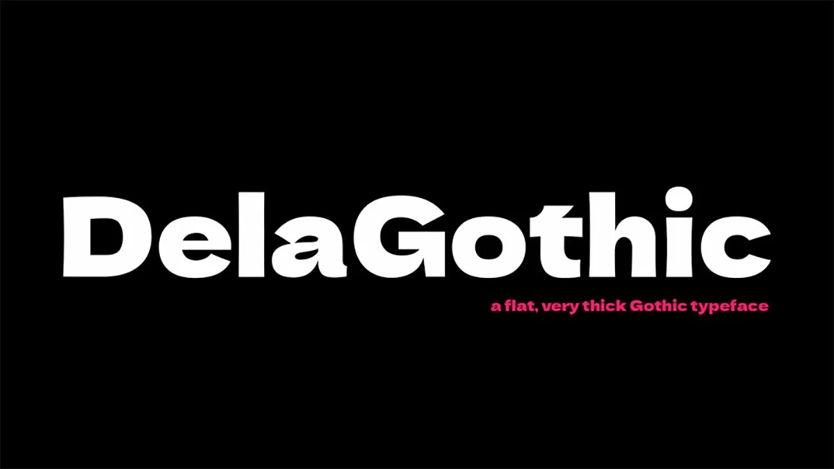 Шрифт Dela Gothic One

#Гротеск

Мощный, широкий гротеск с качественной прорисовкой всех символов. П