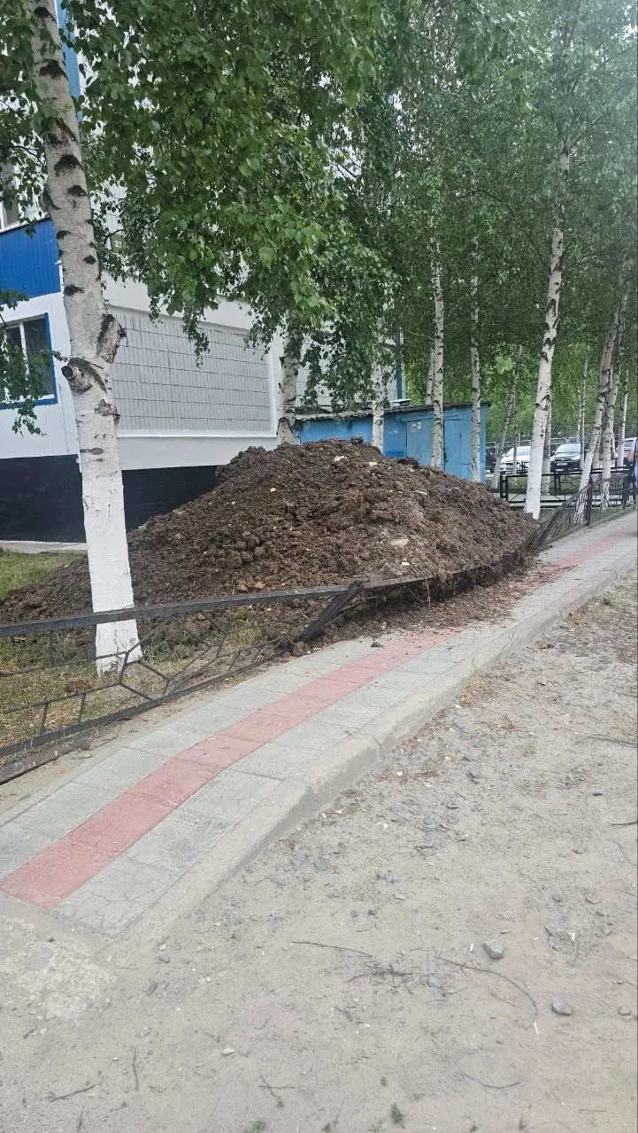 Кто-то опять навалил землю возле дома в стиле И так сойдёт!
