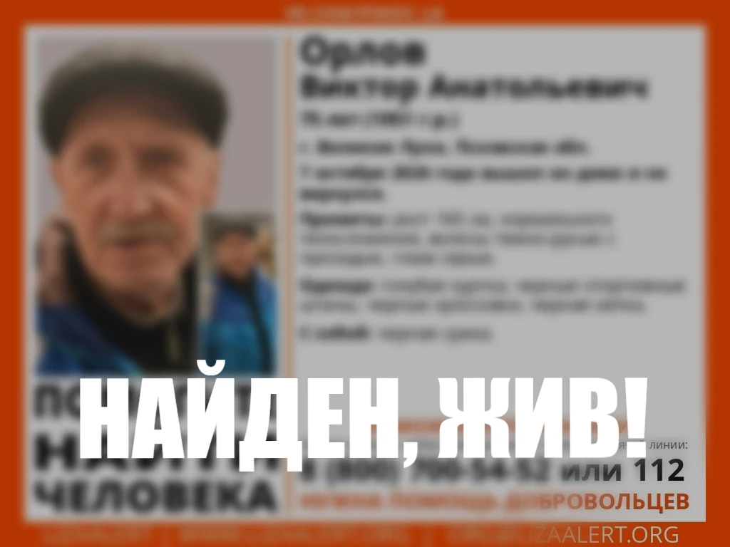 Пропавший 75-летний великолучанин найден живым 🙏