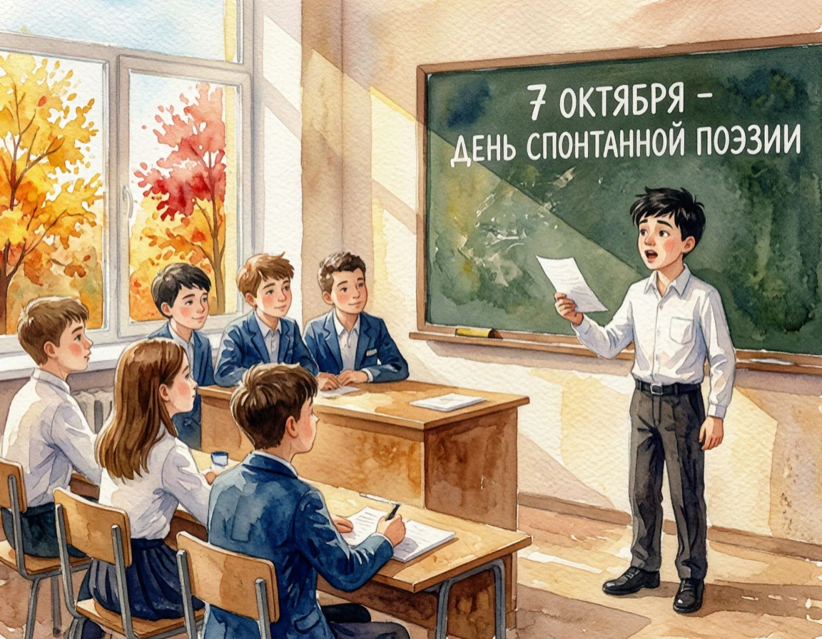 📜7 октября  - День спонтанной поэзии