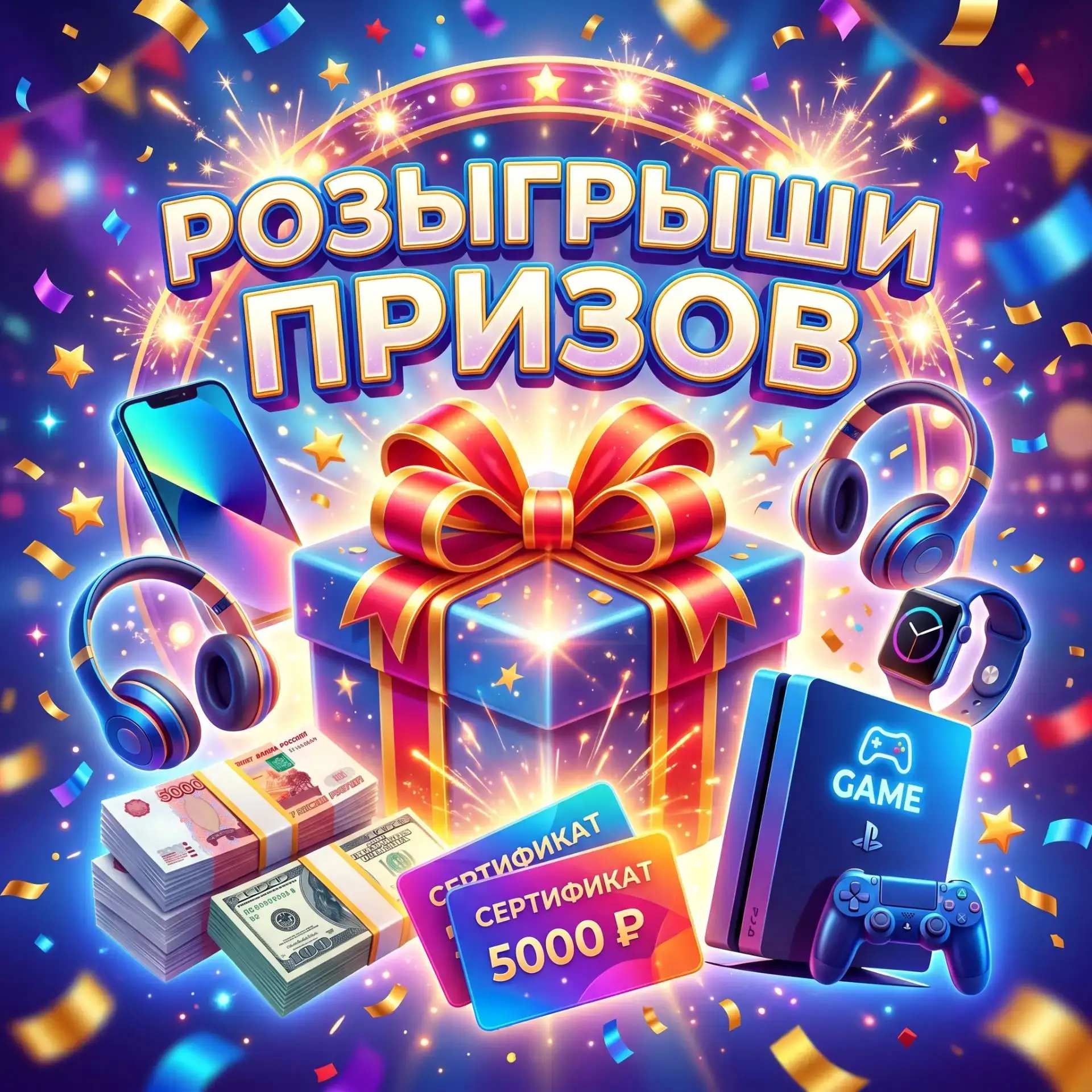 😎Самые лучшие призы, можно выйграть именно тут)