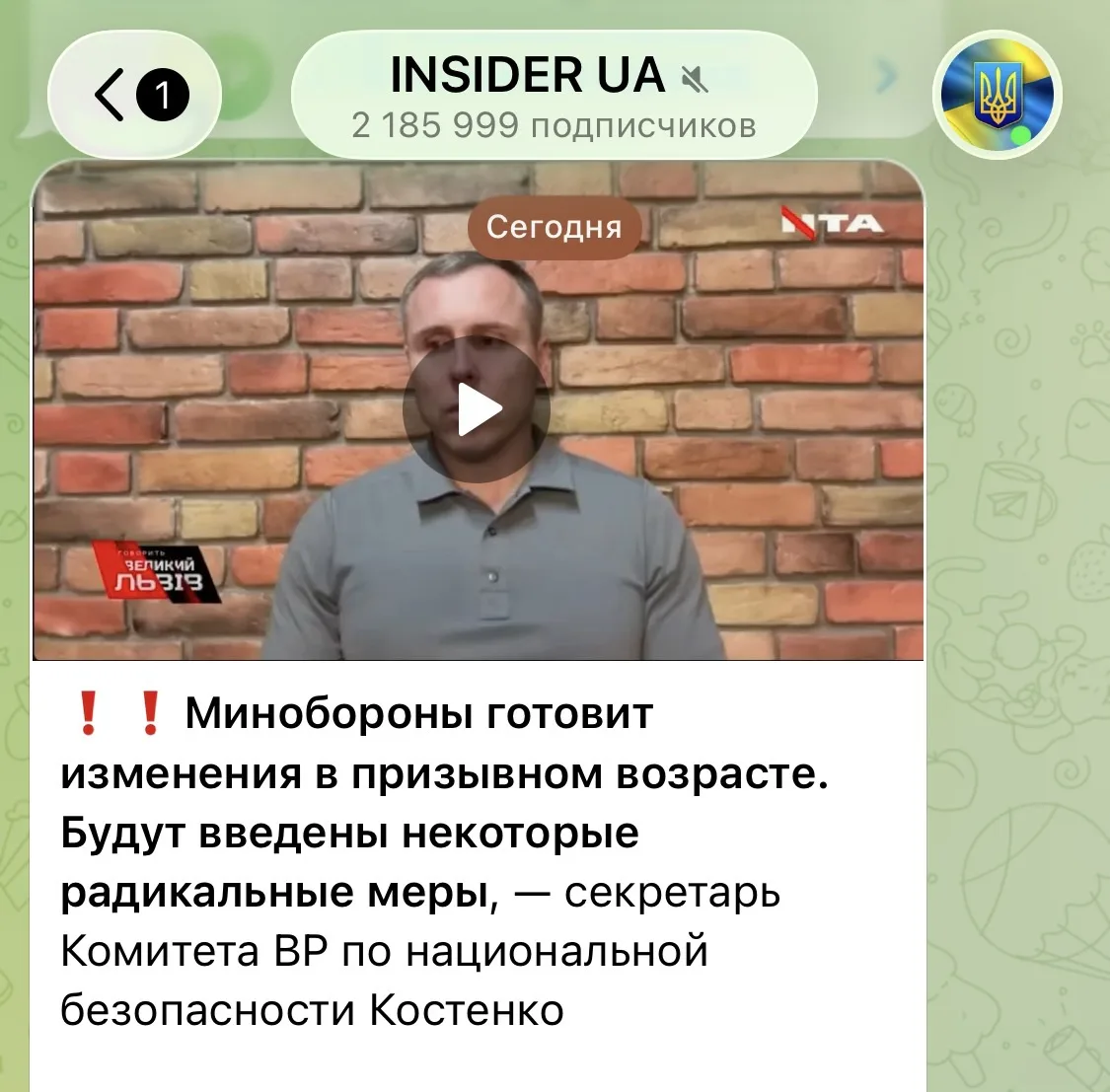 Будут мобилизовывать с 14 лет? В зелеюгенд?