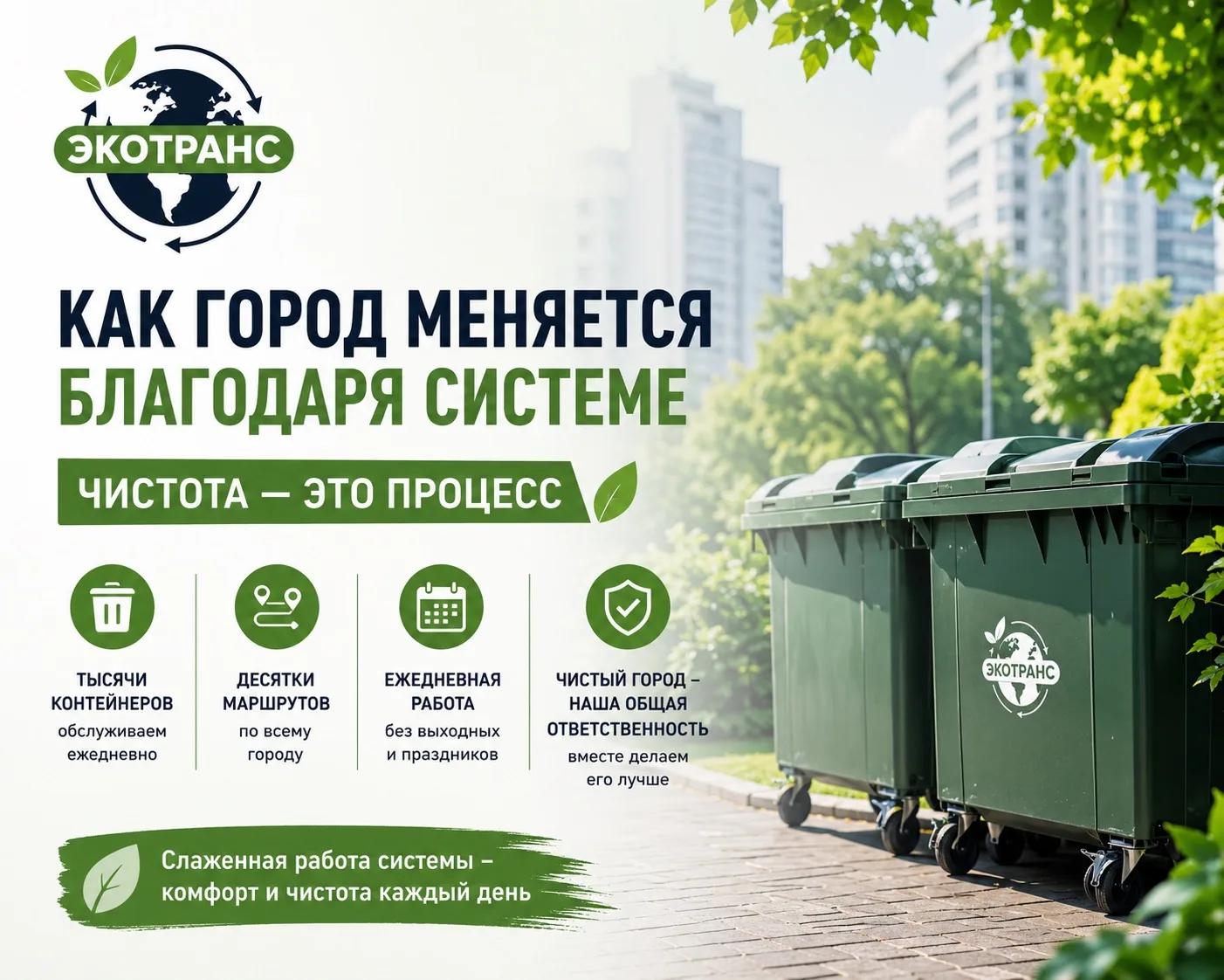 🏙 Как город меняется благодаря системе обращения с отходами